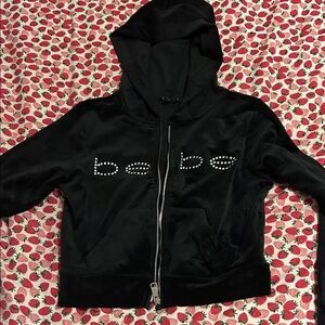 Bebe Black Studded Bomber Jacket